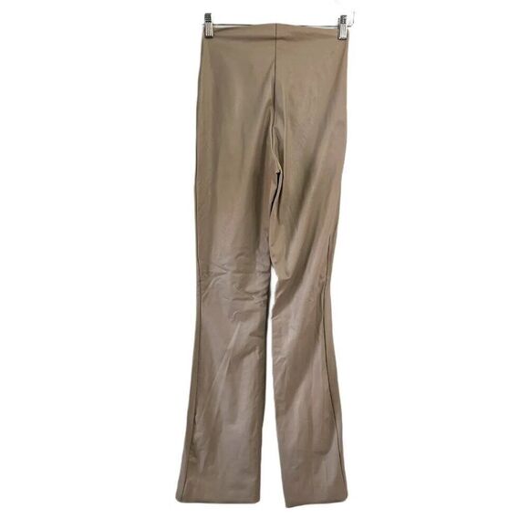 Commando Faux Leather Flare Legging in Sand - Picture 4 of 9